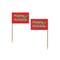 Party Central Club Pack of 600 Red and Green "Happy Holidays" Christmas Cocktail Picks 2.5"